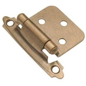 Hickory Hardware Surface Self-Closing Flush Hinge (2-Pack) (BPP144-AB)-Antique B